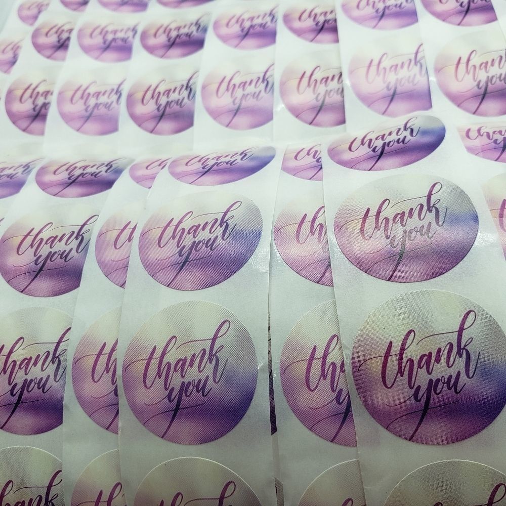 6/$15 100ct Thank You Stickers Round 1" Labels - Picture 2 of 4